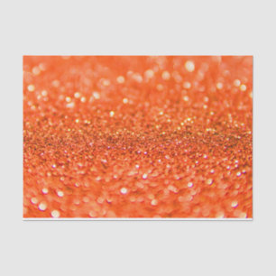 Tangerine Orange Glitter Design  Tissue Paper