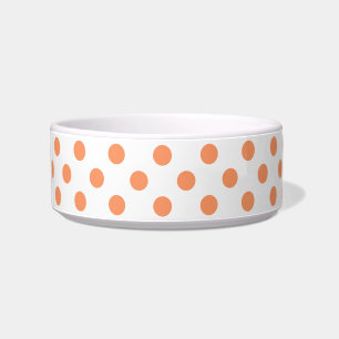 Tangerine Orange Polka Dots Circles Bowl