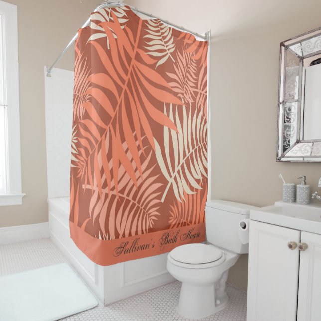 Tangerine Orange Shower Curtain (In Situ)
