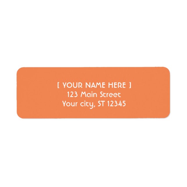 Tangerine orange simple elegant (Front)