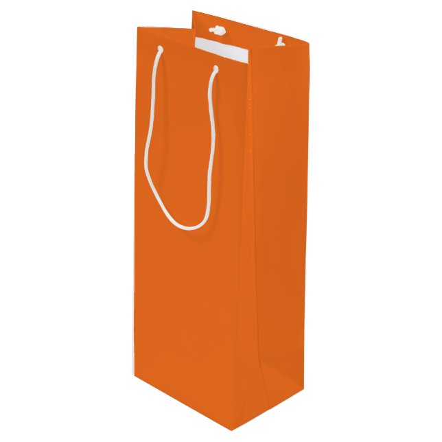 Tangerine Orange Wine Gift Bag (Front Angled)