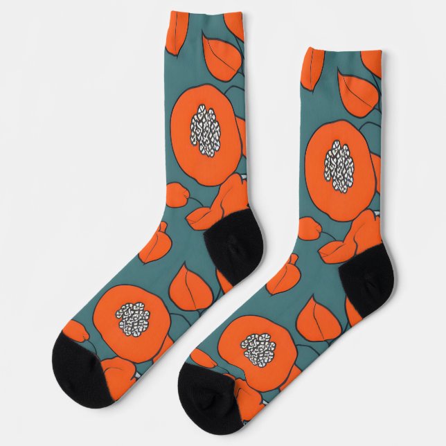 Tangerine Pattern Socks (Left)