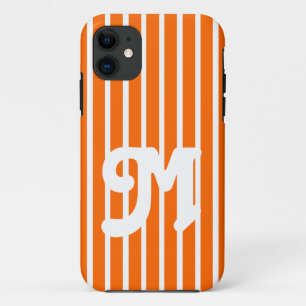 Tangerine Poppy Safari Stripe iPhone 11 Case