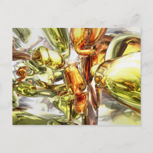 Tangerine Rapture Abstract Postcard