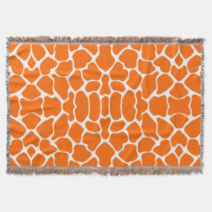 Tangerine Safari Giraffe Throw Blanket
