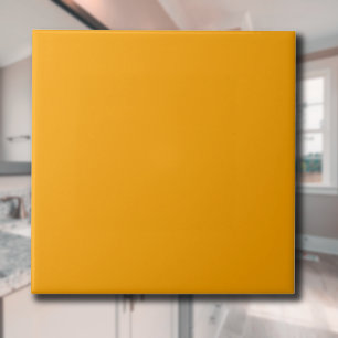 Tangerine Solid Colour Classic Elegant Tile