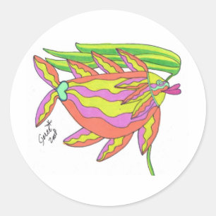 Tangerine, Strawberry, and Lime Classic Round Sticker