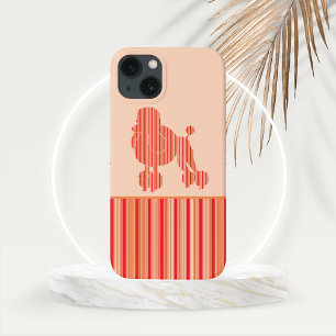Tangerine Stripe Poodle  iPhone 13 Case