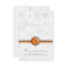 Tangerine Swirl Monogram Folding Tent  Place Card