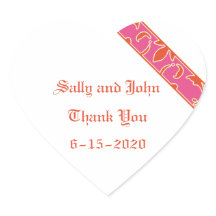 Tangerine Tango, Pink, Favour Sticker
