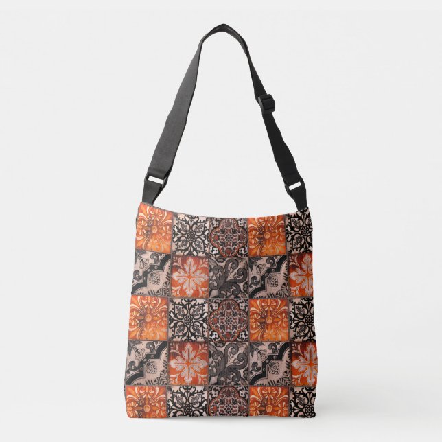 Tangerine Tile Crossbody Bag (Front)