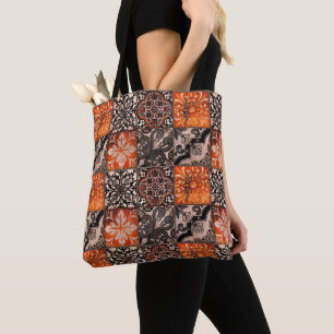 Tangerine Tile Tote Bag