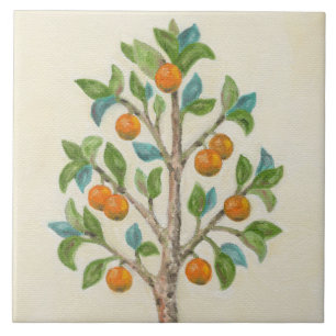 Tangerine Tree wall tile