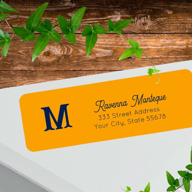 Tangerine Trendy Personalized Monogram Letter Name (Creator Uploaded)