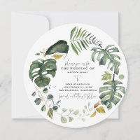 Tangerine watercolor floral wedding save the date
