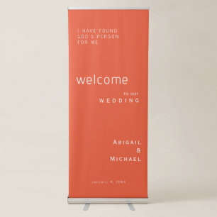 Tangerine Wedding I Have found God's Person Retractable Banner