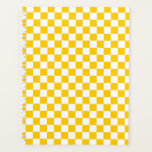 Tangerine Yellow and White Chequerboard Planner<br><div class="desc">This is a chequerboard pattern with tangerine yellow and white squares.</div>