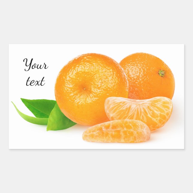 Tangerines Rectangular Sticker (Front)
