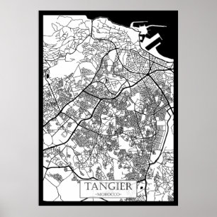 Tangier Morocco City Map Poster