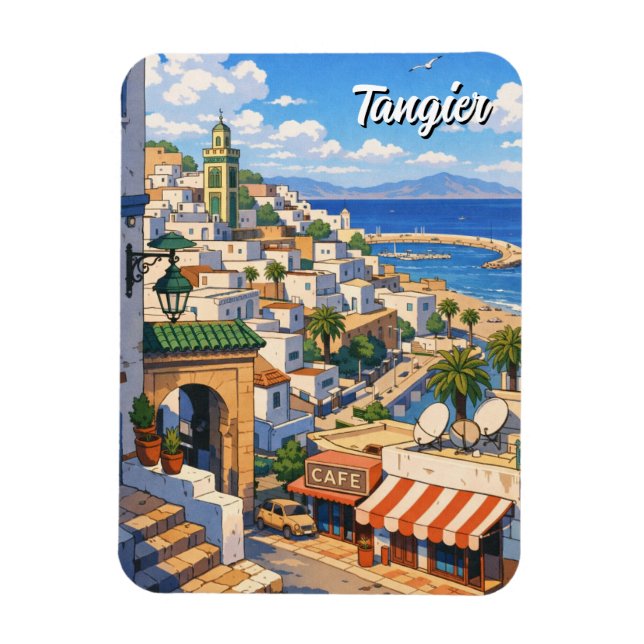Tangier Morocco Travel Magnet (Vertical)