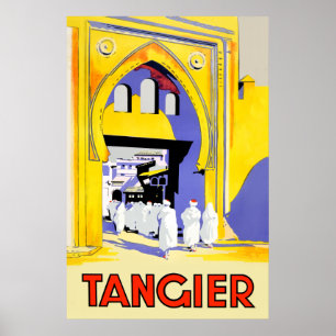 Tangier, Morocco travel poster