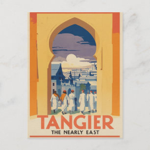 Tangier Vintage Travel Poster Postcard