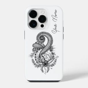 Tangle Art: Florales Motiv - iPhone 14 Pro Case