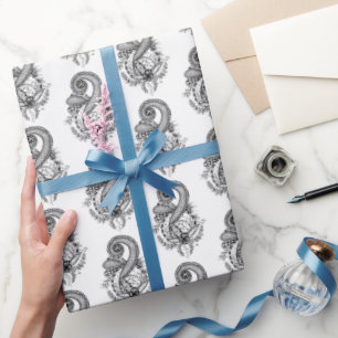Tangle Art: Florales Motiv - Rolle Wrapping Paper