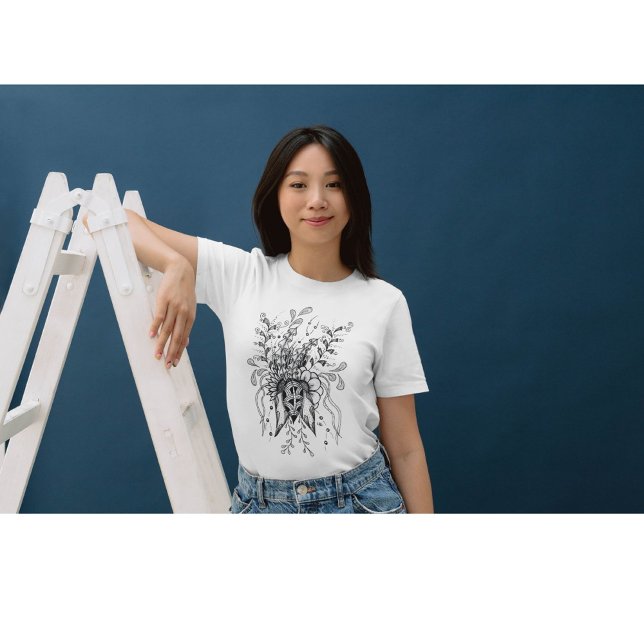 Tangle flower drawn - T-Shirt (Tangle Blume gezeichnet - T-Shirt)