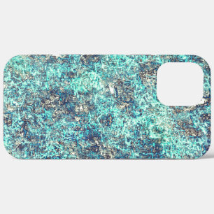 Tangle of threads or spongy cyan blue and grey iPhone 12 pro max case