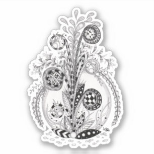 Tangle-shaped floral plant -