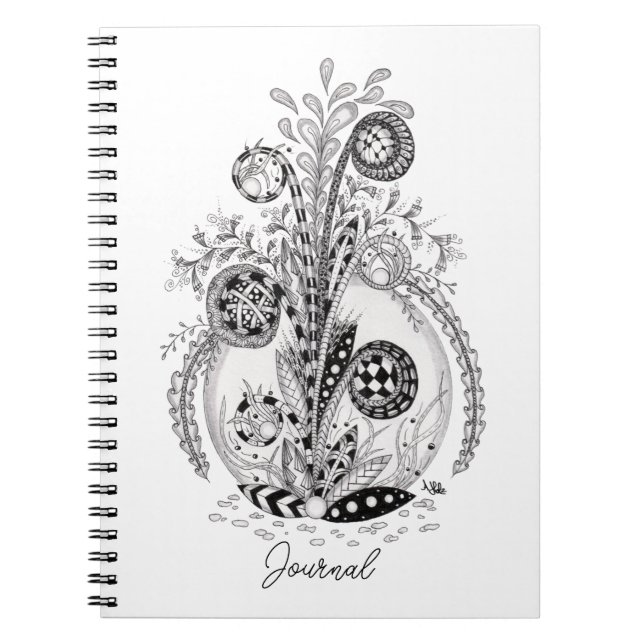 Tangle-shaped floral plant - notebook (Front)