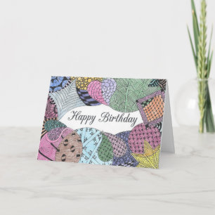 Tangled Art Birthday Card