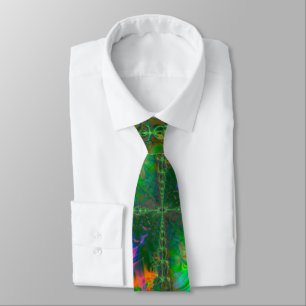 Tangled Destiny Psychedelic Fractal Tie