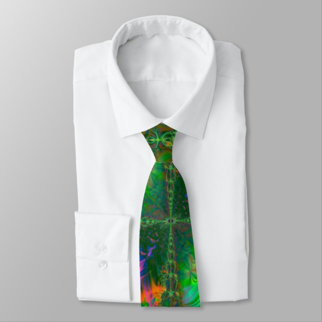 Tangled Destiny Psychedelic Fractal Tie (Tied)