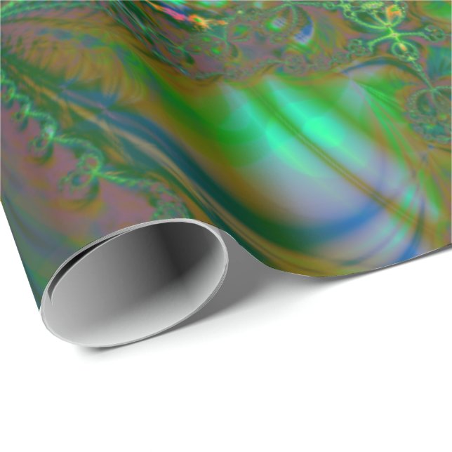 Tangled Destiny Psychedelic Fractal Wrapping Paper (Roll Corner)