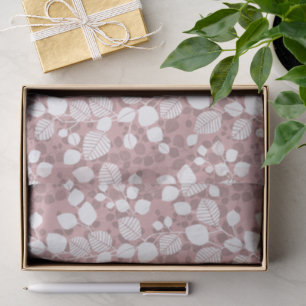 Tangled Foliage Canopy Blush Botanical Silhouette Tissue Paper