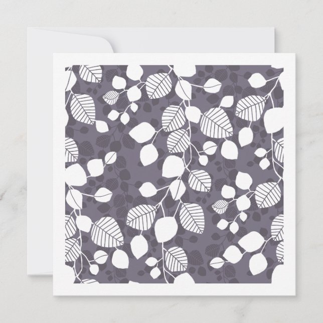 Tangled Foliage Canopy Botanicals deep lavender  Card (Front)