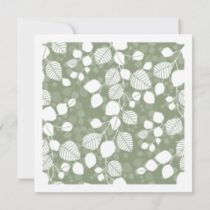 Tangled Foliage Canopy - sage meadow green Card