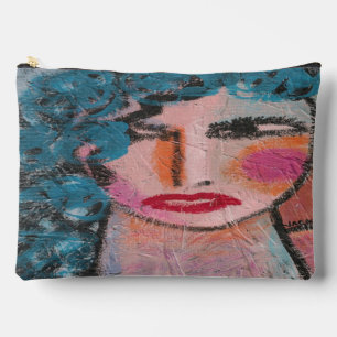 Tangled Hair Original Abstract Art Accessory Pouch