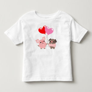 Tangled Hearts (Cartoon Pigs) children T-shirt