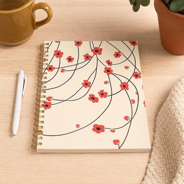 Tangled in Bloom Crimson Red Warm Vanilla  Planner (Creator Uploaded)