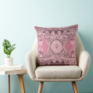 Tangled in Pink AI art Cushion