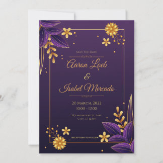 Tangled Inspired Wedding Invitation Card