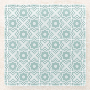 Tangled Lattice Pattern Glass Coaster