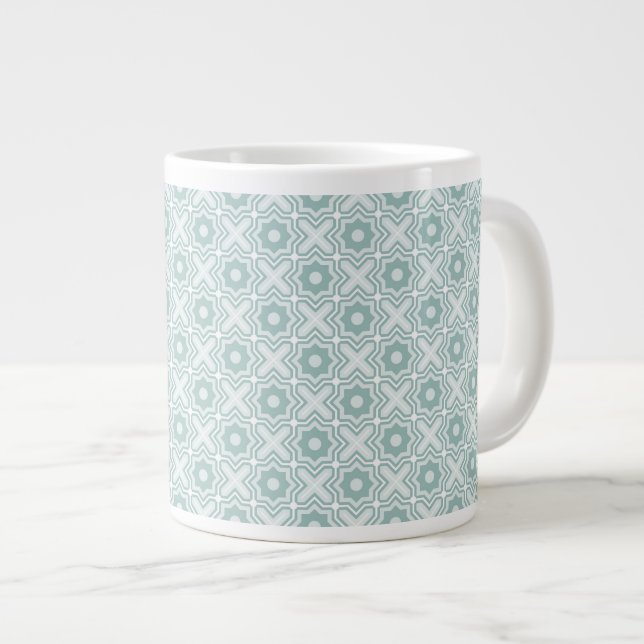 Tangled Lattice Pattern Large Coffee Mug (Front Right)