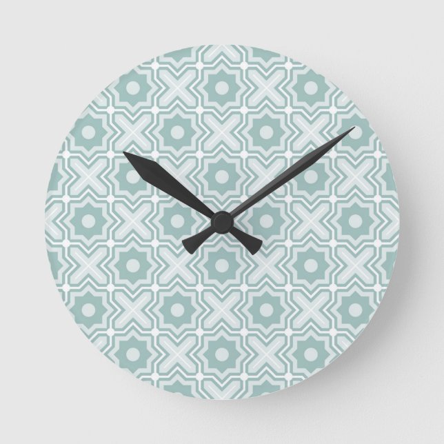 Tangled Lattice Pattern Round Clock (Front)