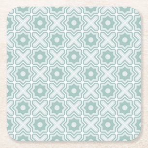 Tangled Lattice Pattern Square Paper Coaster