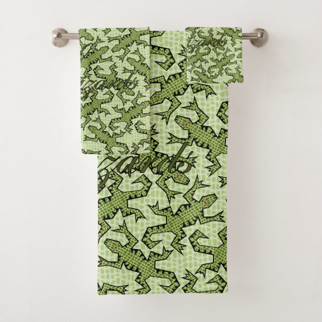 Tangled Lizards Bath Towel Set (Insitu)