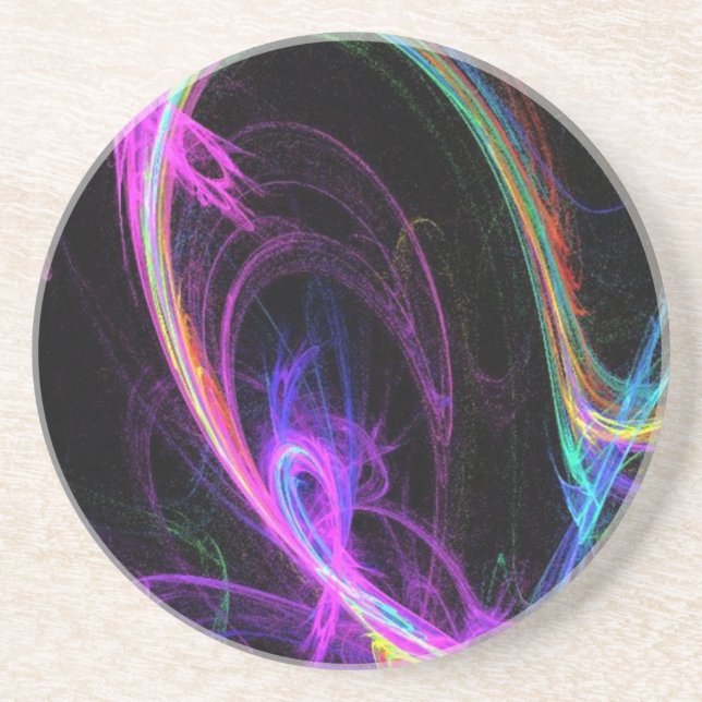 Tangled Neon Rainbow Coaster (Front)